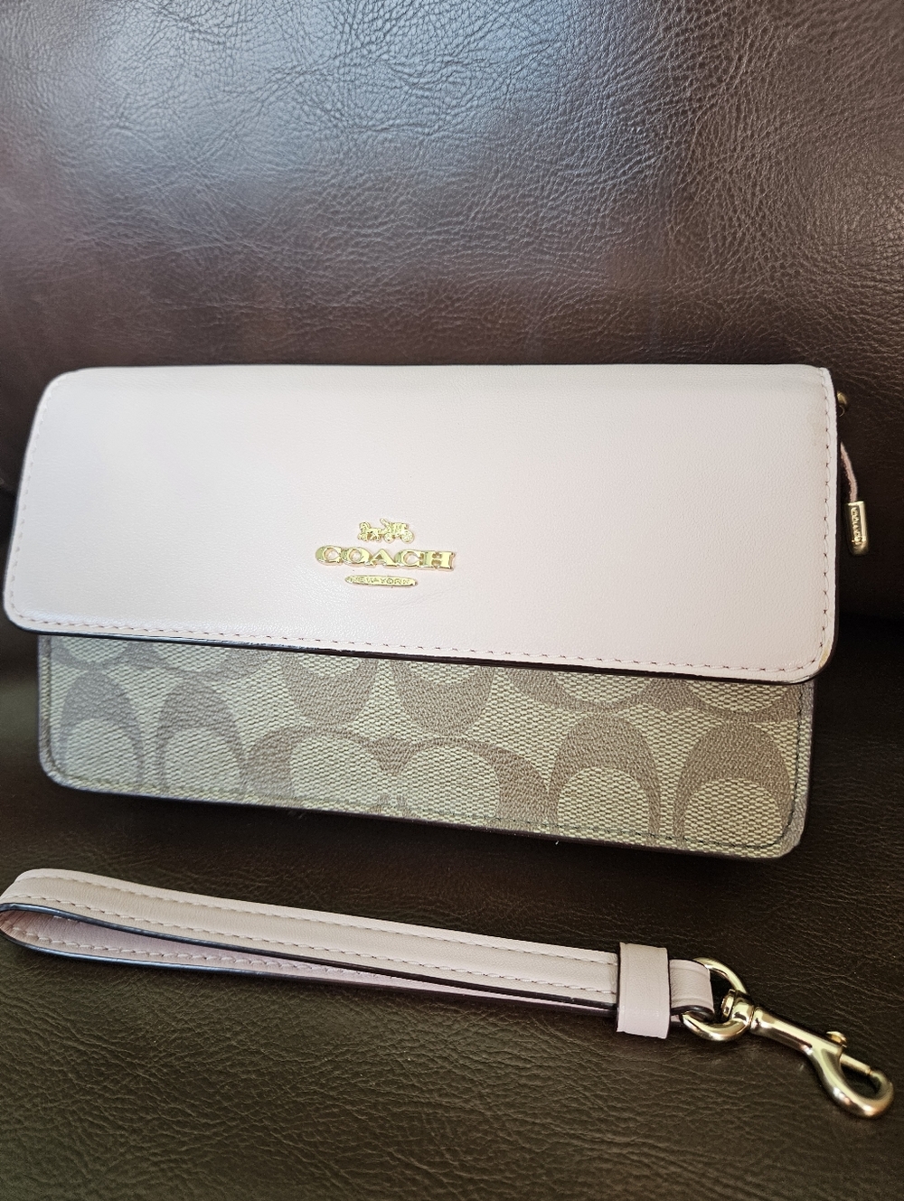COACH Signature Fold Over Wristlet 78229